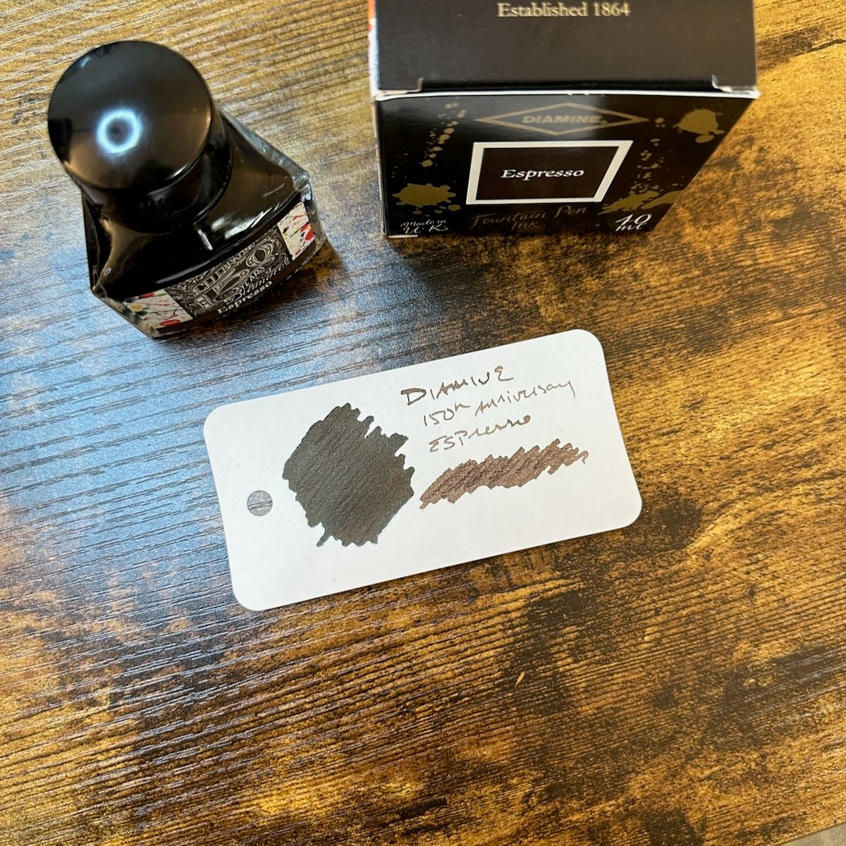 Diamine 150th Anniversary Fountain Pen Inks Espresso Swatch