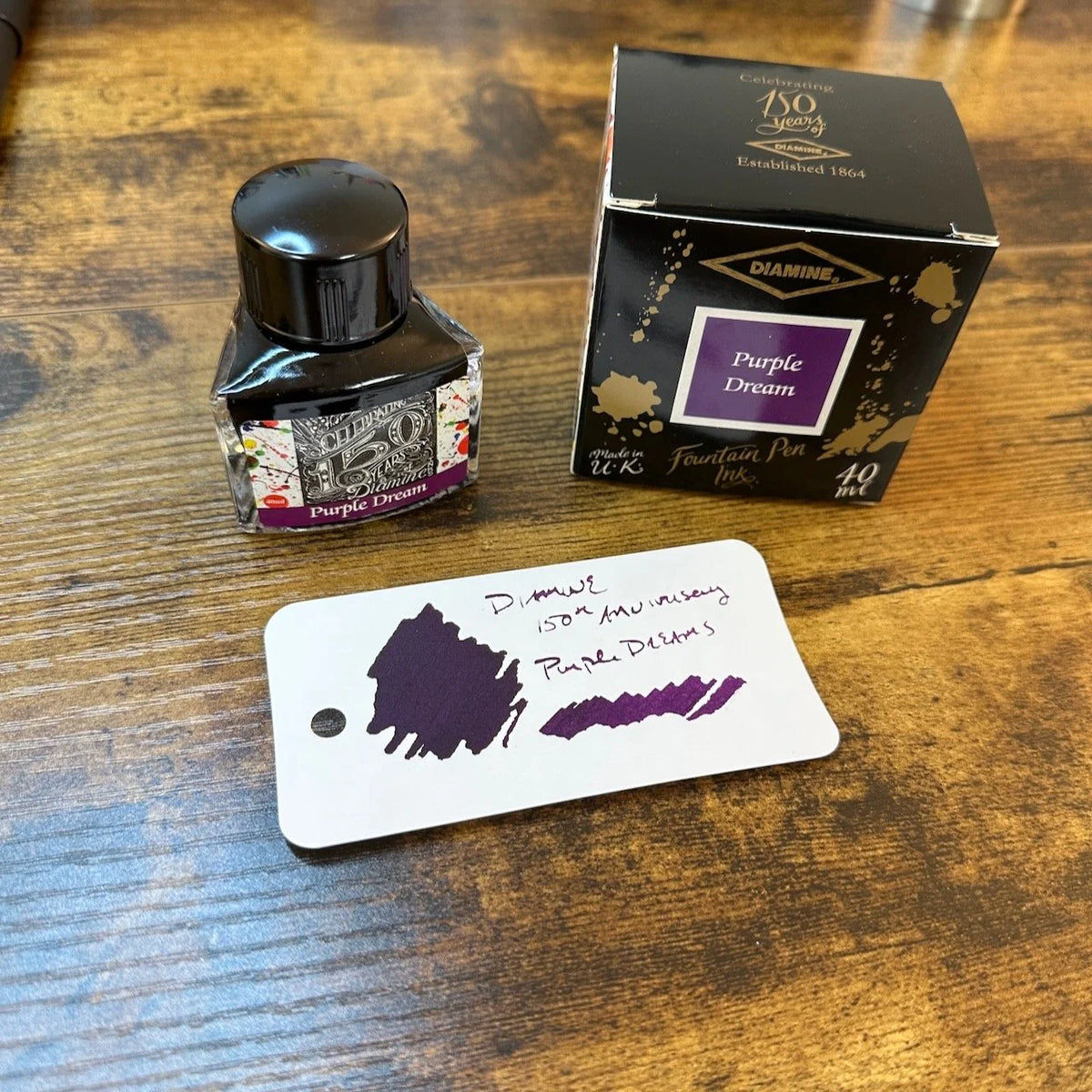 Diamine 150th Anniversary Fountain Pen Inks Purple Dreams Swatch