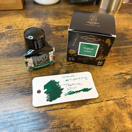 Diamine 150th Anniversary Fountain Pen Inks Tropical Green Swatch