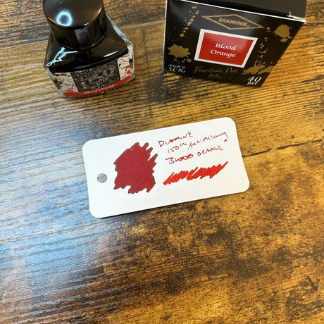 Diamine 150th Anniversary Fountain Pen Inks Blood Orange Swatch