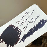Diamine 150th Anniversary Fountain Pen Inks Blue-Black Swatch Close-Up in Light