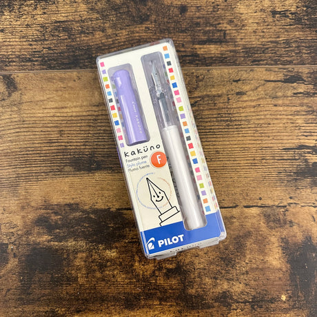 Pilot Kakuno Fountain Pens Purple White Fine