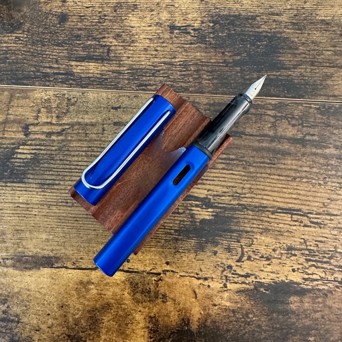 Lamy AL-Star Fountain Pens Standard Colors Ocean Blue Uncapped