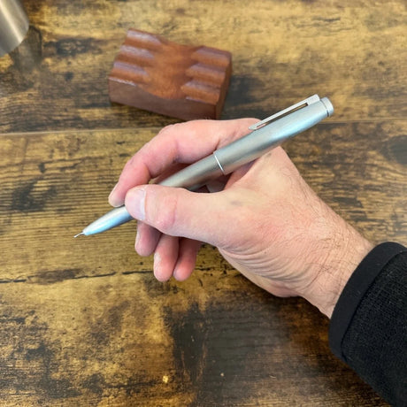 Lamy 2000 Stainless Steel Fountain Pen Posted In-Hand