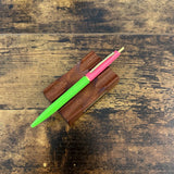Anterique .5mm Ballpoint Pen Lime Green + Cherry Pink