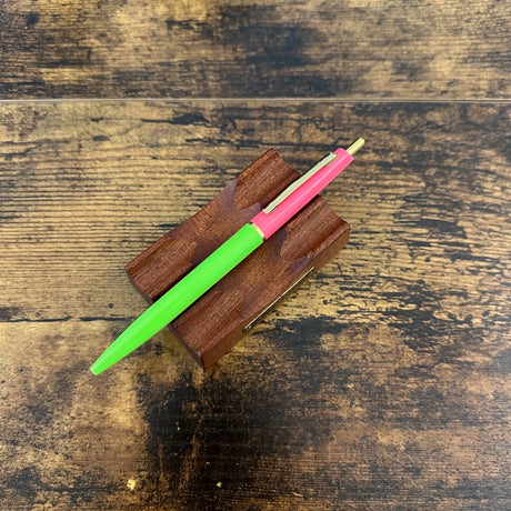 Anterique .5mm Ballpoint Pen Lime Green + Cherry Pink