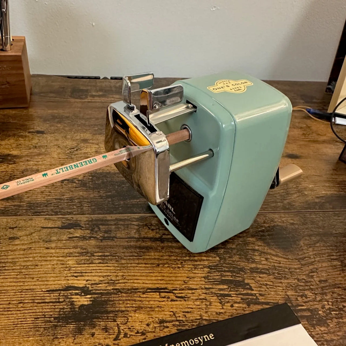 Carl Angel-5 Premium Sharpener with Pencil Inserted