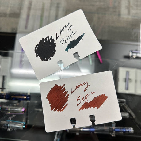 Lamy Fountain Pen Ink Petrol and Sepia Special Edition Swatches