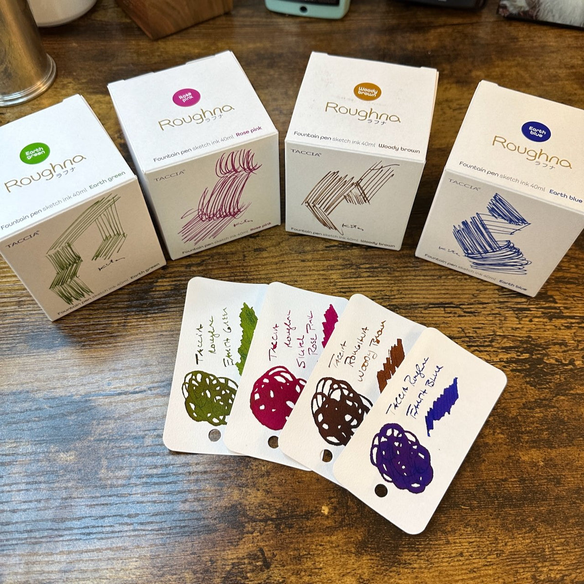 Taccia Roughna Sketch Inks Boxes and Swatches