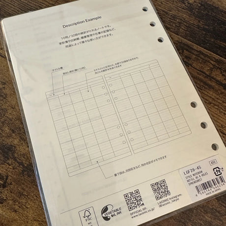 Laconic Style A5 6-Ring Binder Inserts / Productivity and Planner Ad-ons