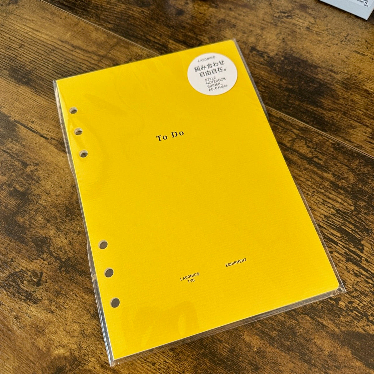 Laconic Style A5 6-Ring Binder Inserts / Productivity and Planner Ad-ons