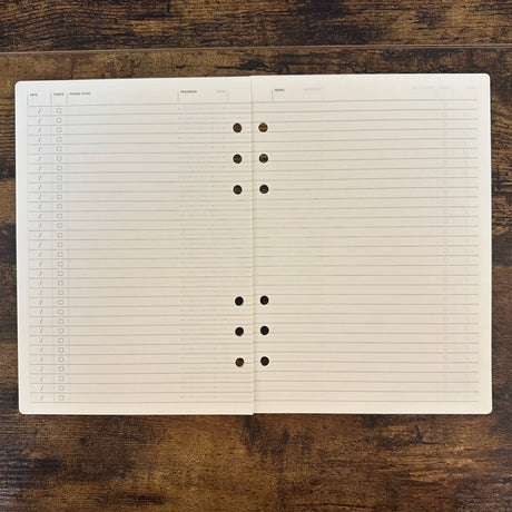 Laconic Style A5 6-Ring Binder Inserts / Productivity and Planner Ad-ons