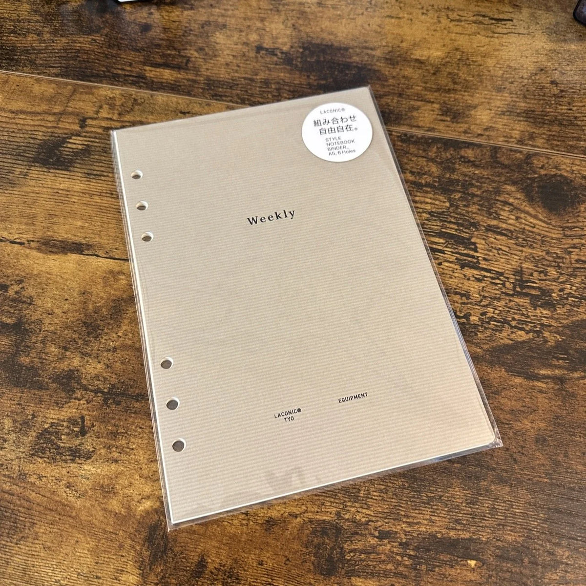 Laconic Style A5 6-Ring Binder Inserts / Planners and Journals