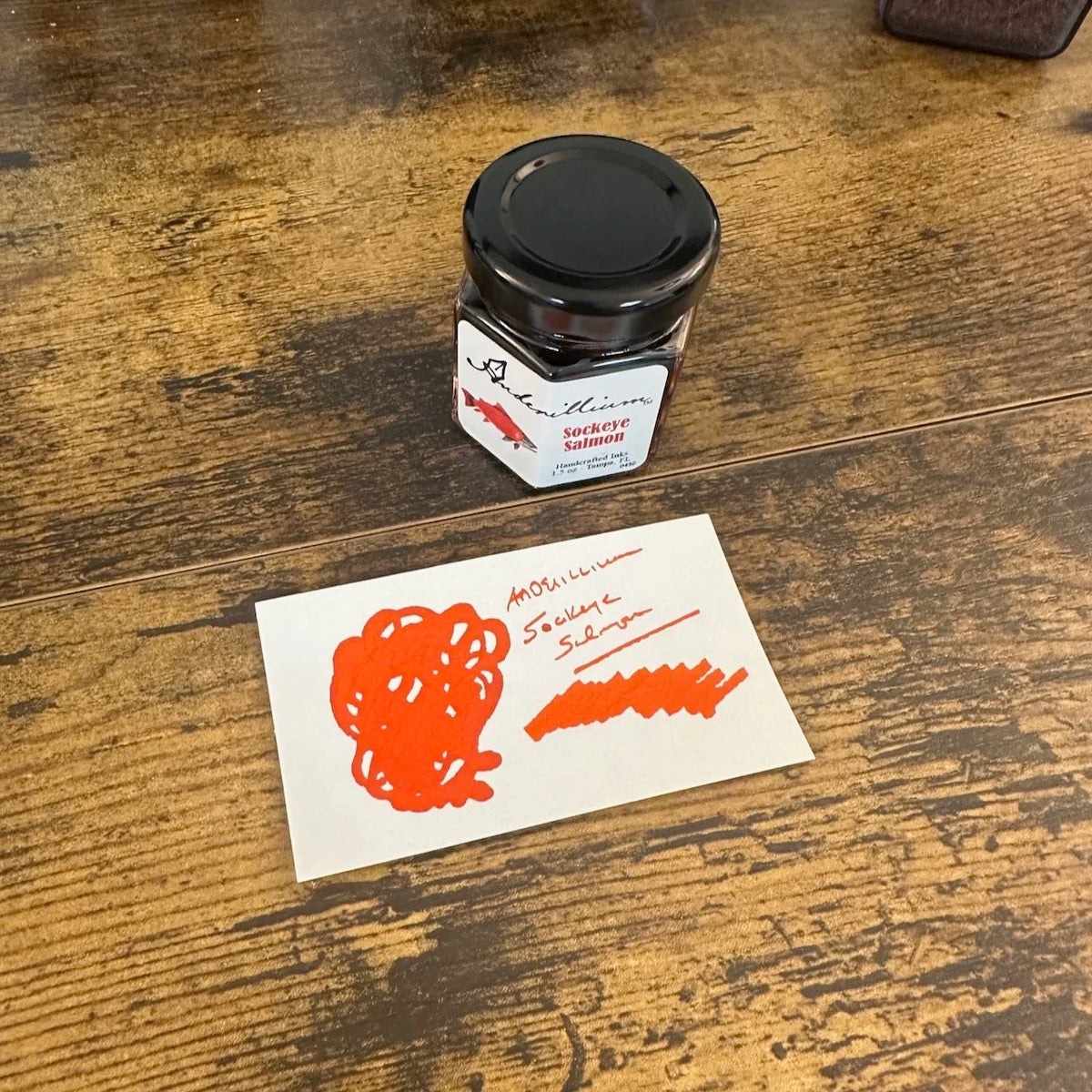 Anderillium Inks Sockeye Salmon Swatch