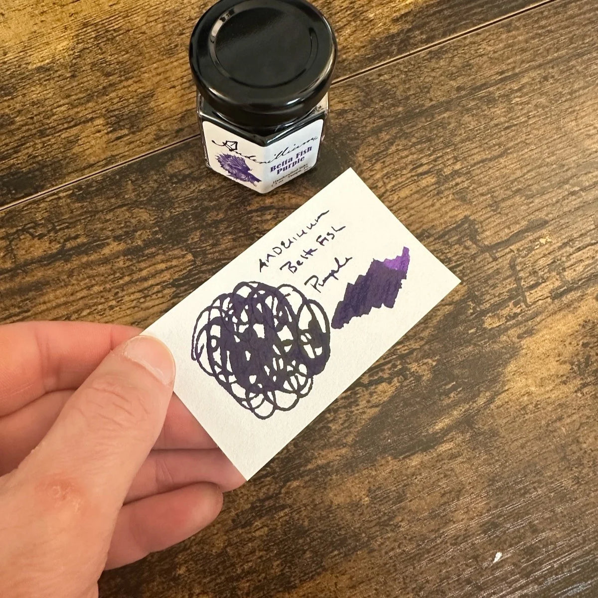 Anderillium Inks Ichthyoformes Ink Bettafish Purple Swatch