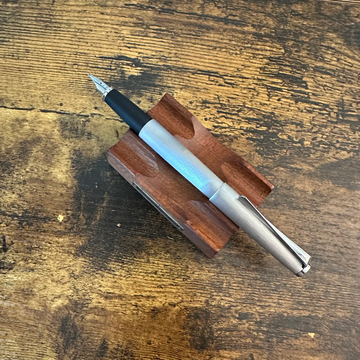 Lamy Studio Fountain Pen Brushed Stainless Posted
