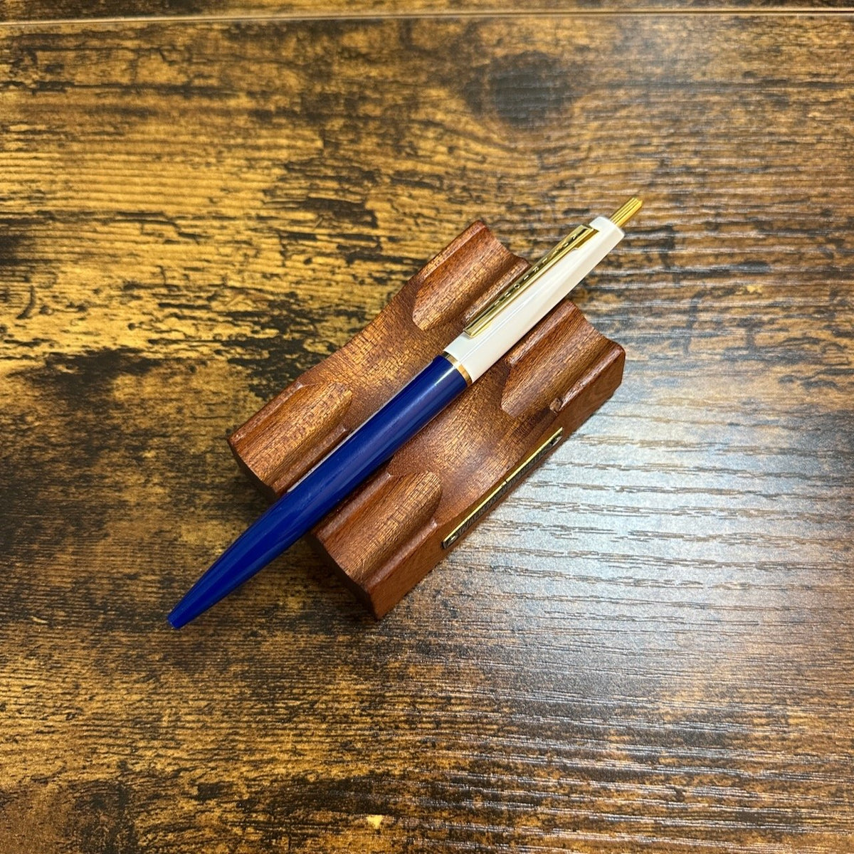 Anterique .5mm Ballpoint Pen Navy Blue + Pure White