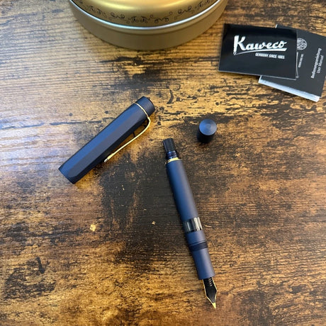 Kaweco AL-Sport Piston Filler (Blue) Uncapped