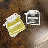 "Irreverent" Typewriter Stickers