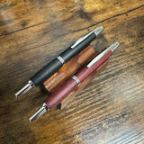 Pilot Capless Vanishing Point Birchwood Red and Black Fountain Pens