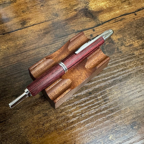 Pilot Capless Vanishing Point Birchwood Red Fountain Pen