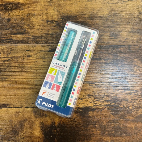Pilot Kakuno Fountain Pens Clear Aqua Fine