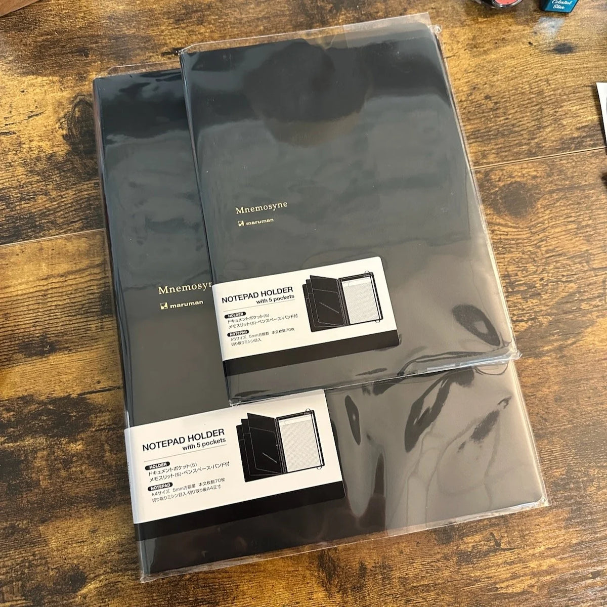 Maruman Mnemosyne Notepad Holder with Folder & Five Pockets
