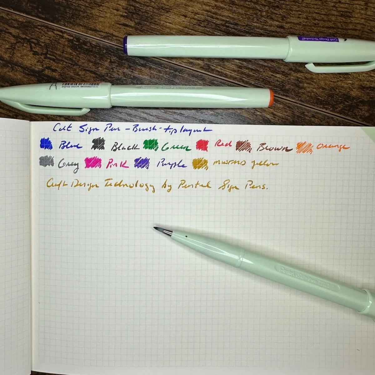 Pentel Sign Pens Brush Pen Writing Samples