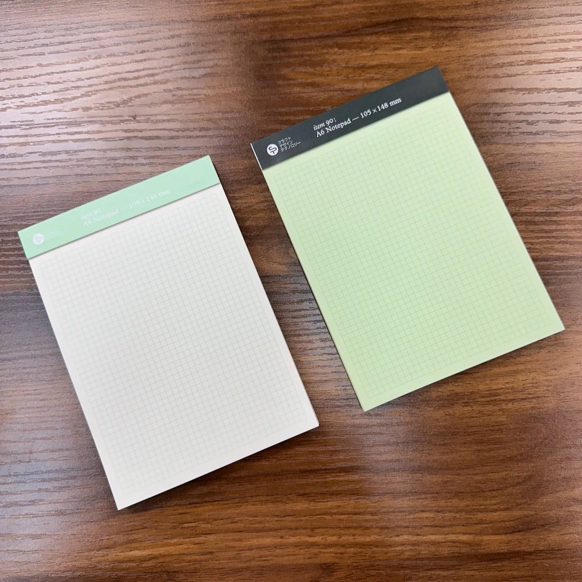 Craft Design Technology Notepads A6 on Table Mint and Cream