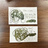 Tono & Lims Standard Line Inks No. 12 Under the Peaceful Light of the Spring Sun Two Writing Samples