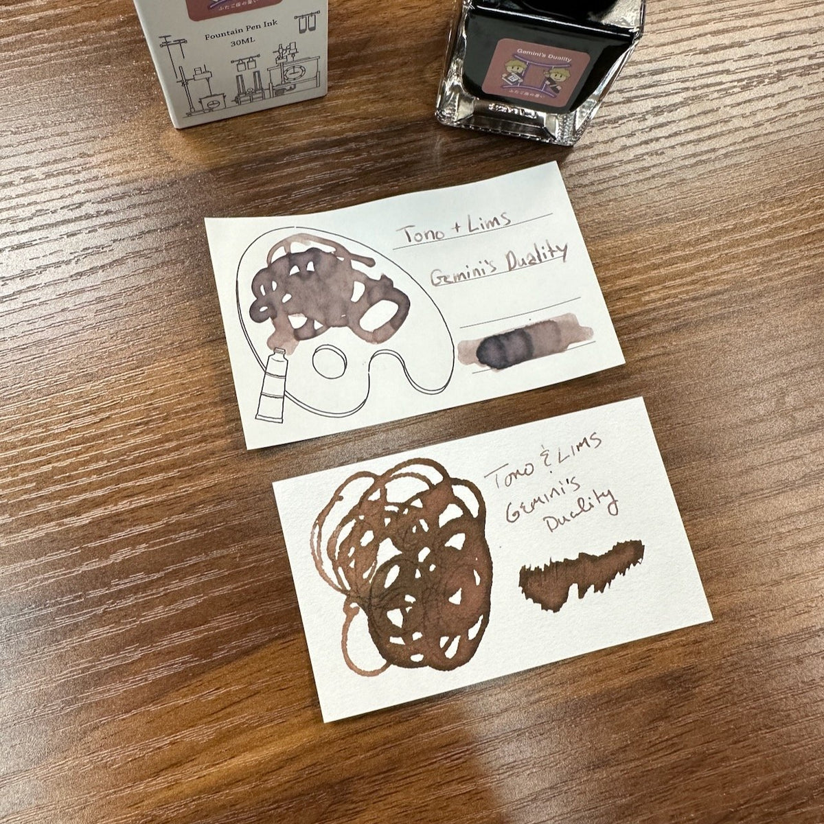 Tono & Lims Friendship Line Inks Gemini's Duality Swatch