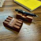 Galen Leather Mahogany Pen Rest (3 Pens)