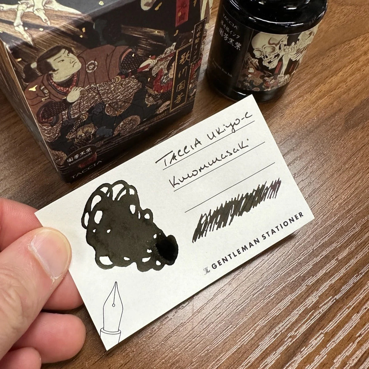 Taccia Ukiyo-e Fountain Pen Ink Series 3 Kuniyoshi Kuromurasaki Swatch