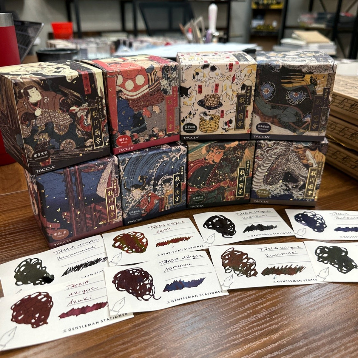 Taccia Ukiyo-e Fountain Pen Ink Series 3 Kuniyoshi Inks