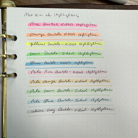 Pilot Kire-Na Double Sided Highlighters Writing Sample