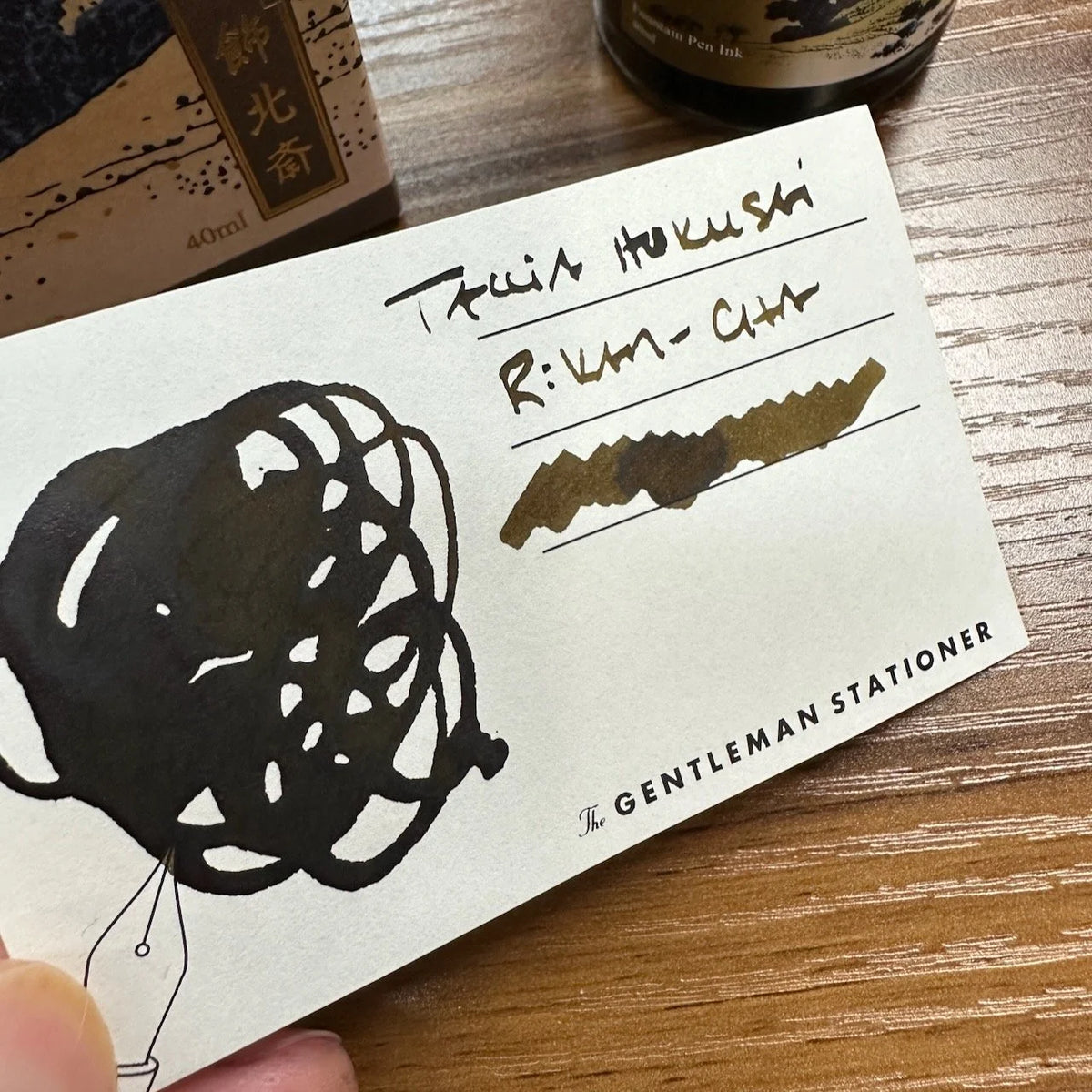 Taccia Ukiyo-e Fountain Pen Ink Series 4 Hokusai Rikan-Cha Swatch