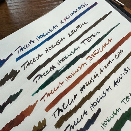 Taccia Ukiyo-e Fountain Pen Ink Series 4 Hokusai Swatches