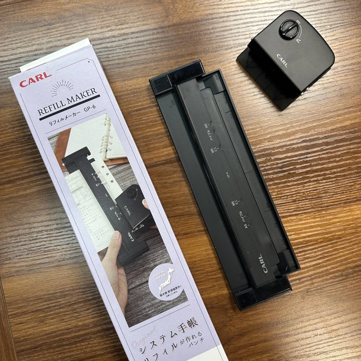 Carl Refill Maker Hole Punch Disassembled on Desk
