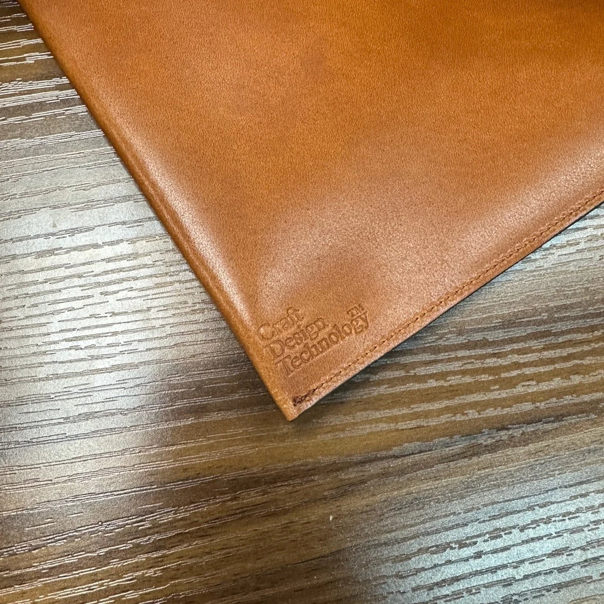 Craft Design Technology Leather Clutch Portfolio CDT Engraving