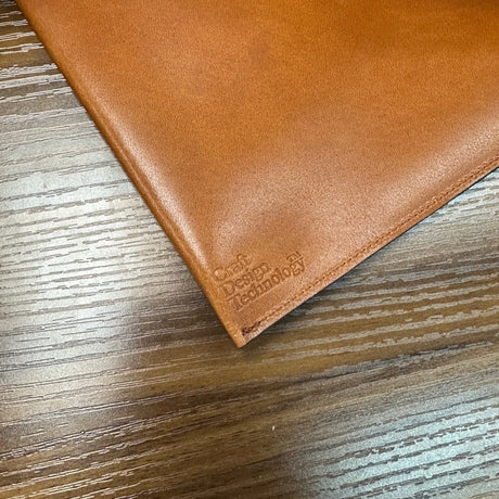 Craft Design Technology Leather Clutch Portfolio CDT Engraving