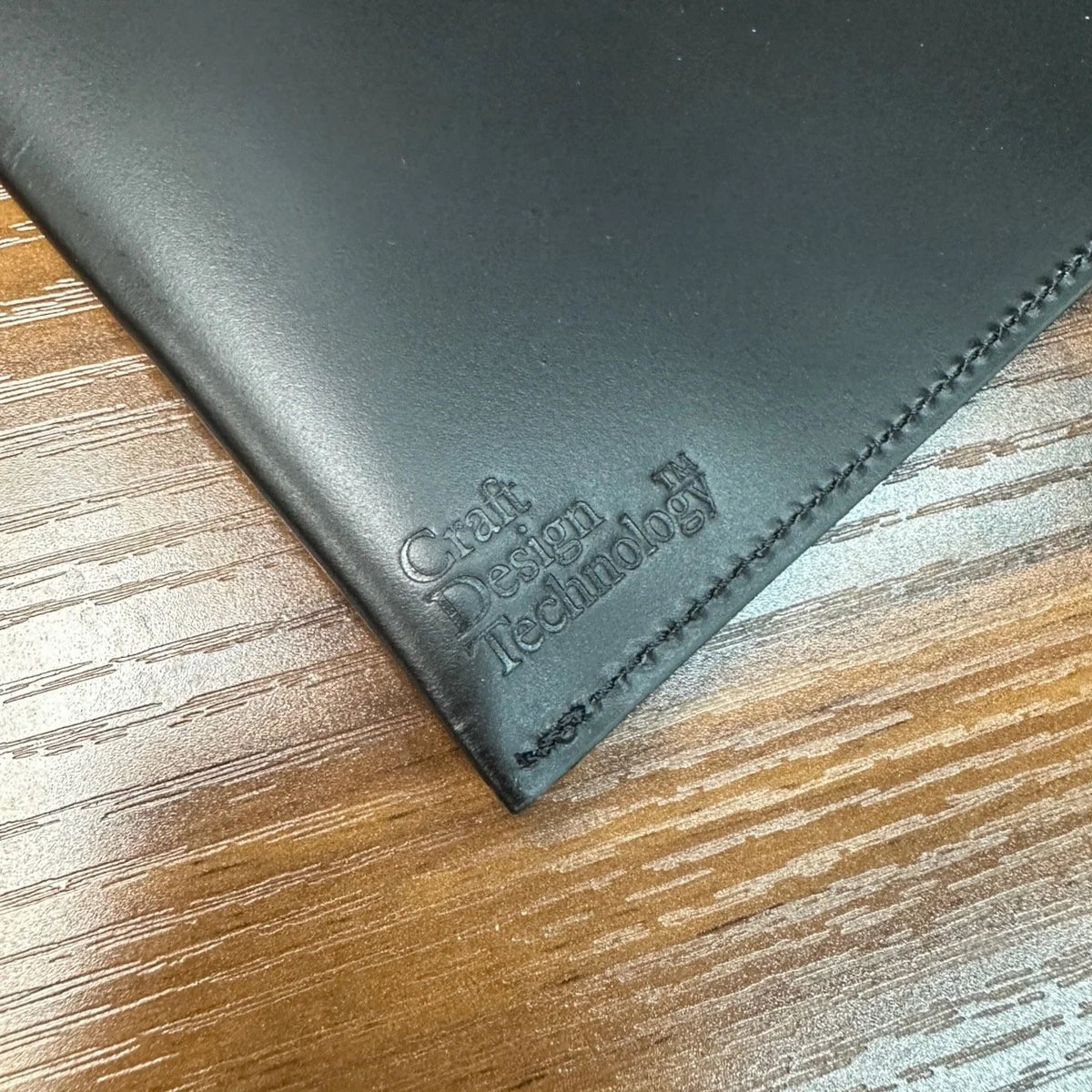 Craft Design Technology Leather Clutch Portfolio Black Engraving