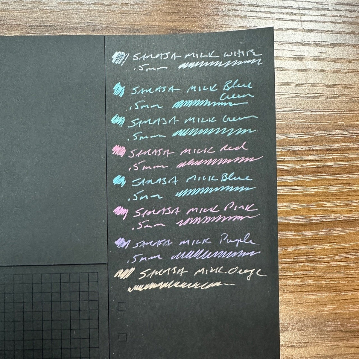 Zebra Sarasa Clip Gel Pens / Milk Line