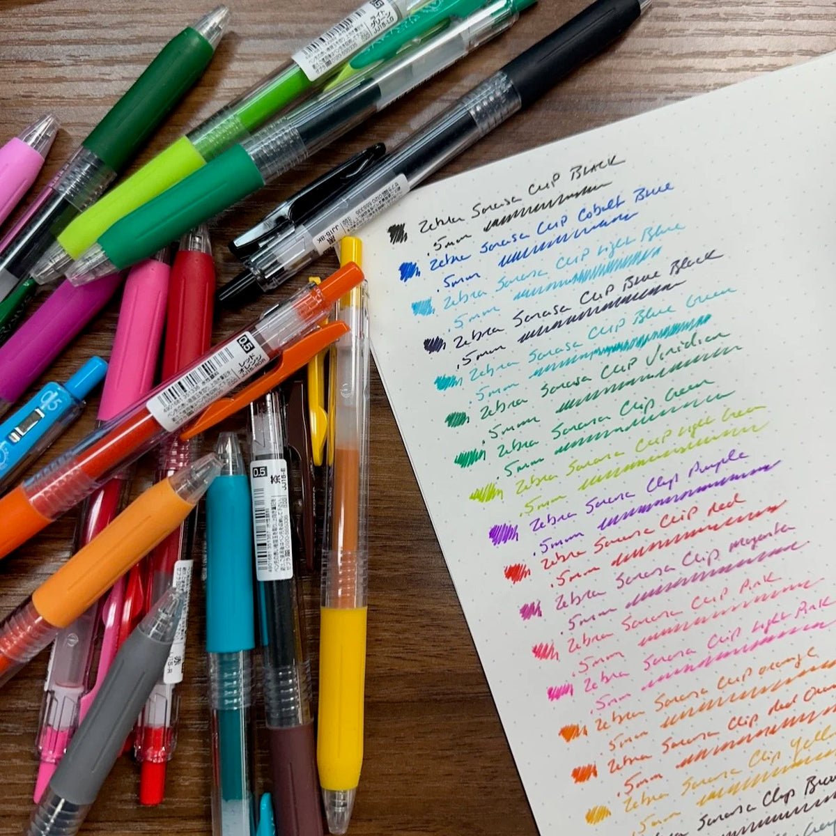 Zebra Sarasa Clip Gel Pens / Standard Line