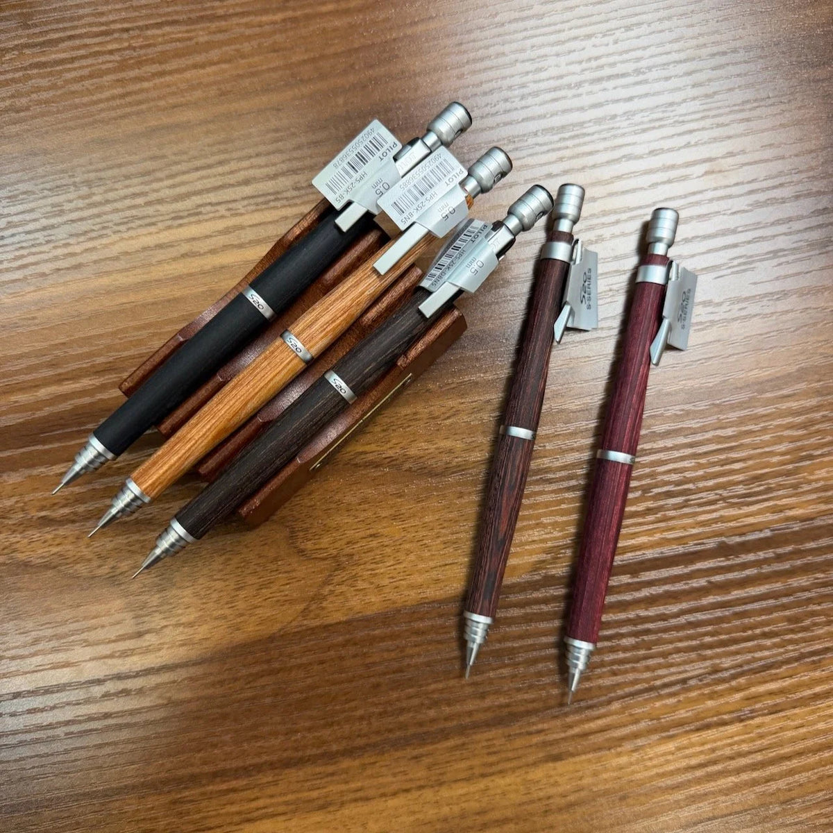 Pilot S20 Mechanical Pencils All Colors on Table