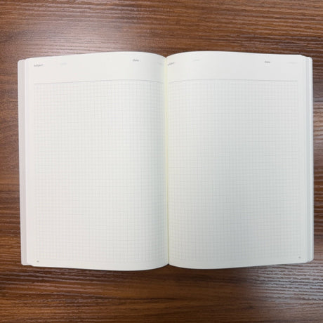 NOLTY A5 notebook Grid layout with a faint gray grid and header area for subject and date.