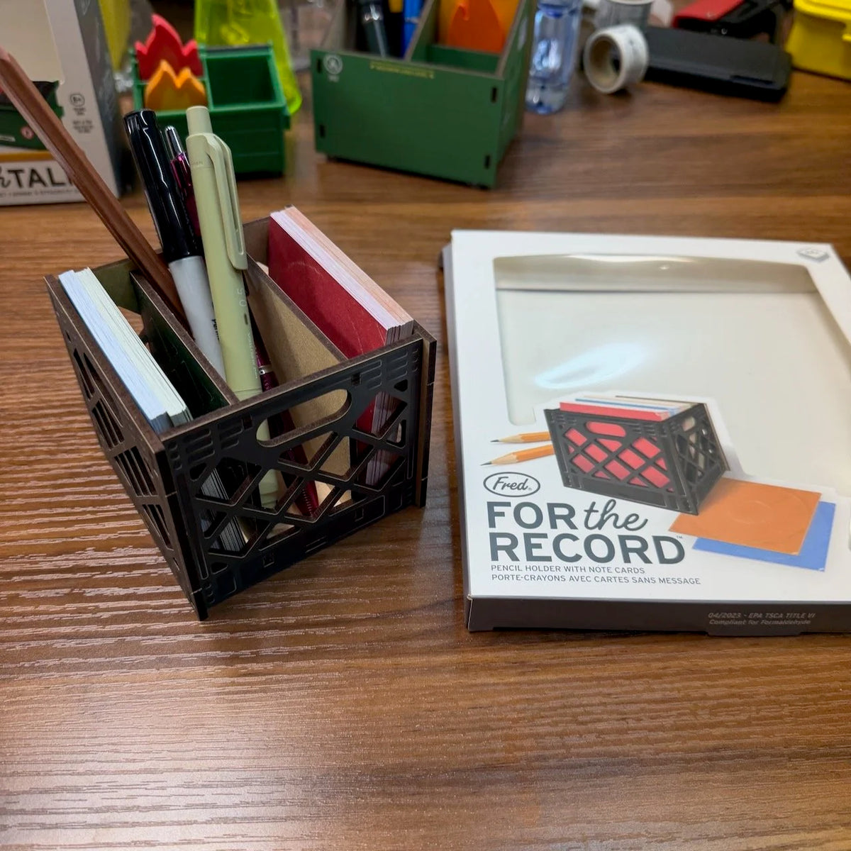 Fred & Friends For the Record Record Crate Desk Caddie