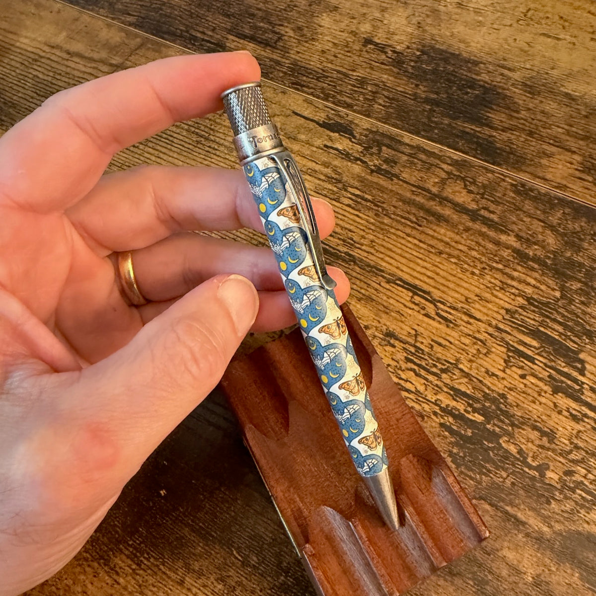 Retro 51 Tornado Rollerball Pens Rescue Series Pens Bat Design Displayed