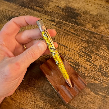 Retro 51 Tornado Rollerball Pens Rescue Series Pens "Buzz" (Bees) Design Displayed