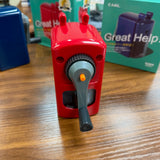 Carl Desktop Plastic Pencil Sharpener Showing Crank