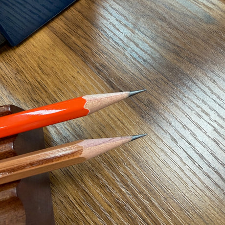 Carl Desktop Plastic Pencil Sharpener Showing Point on Sharpened Pencil